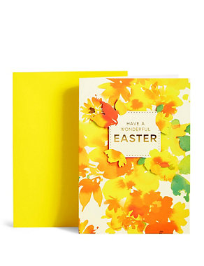 Bright Floral Easter Card Image 2 of 4
