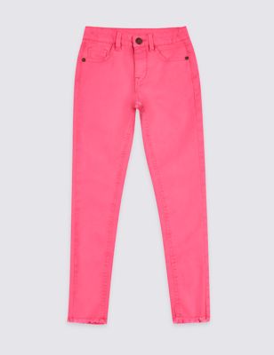 bright pink skinny jeans