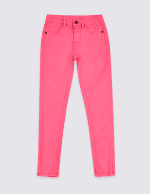 bright pink skinny jeans