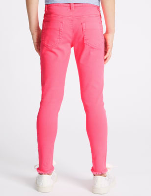 bright pink skinny jeans