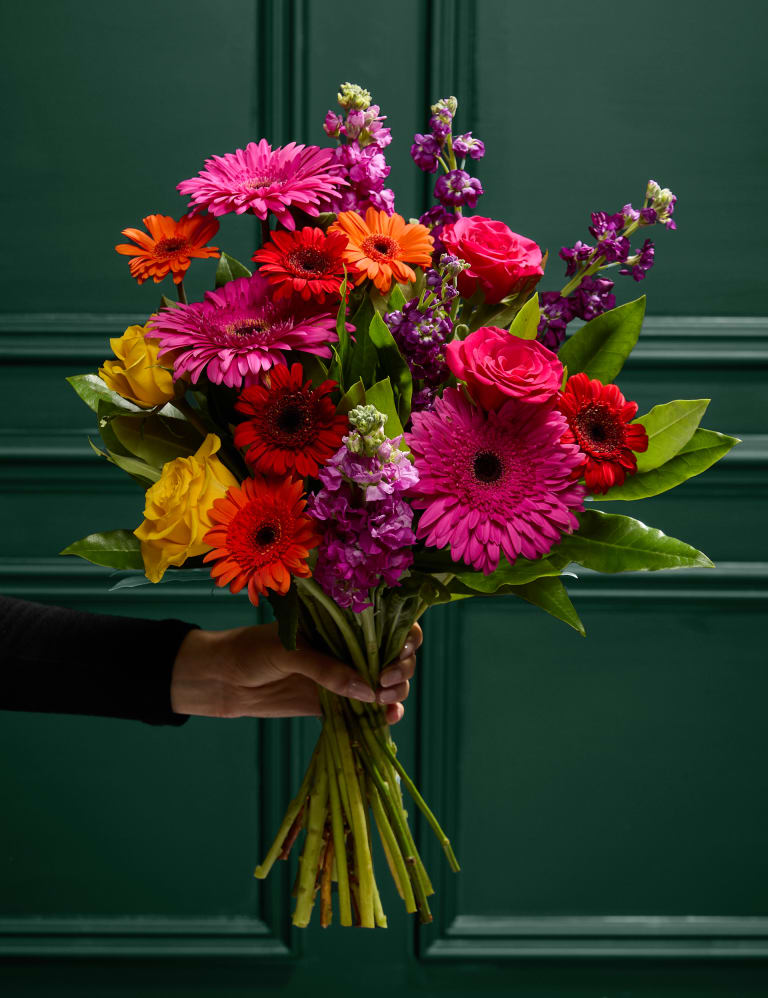 Bright Rose, Germini & Stocks Bouquet