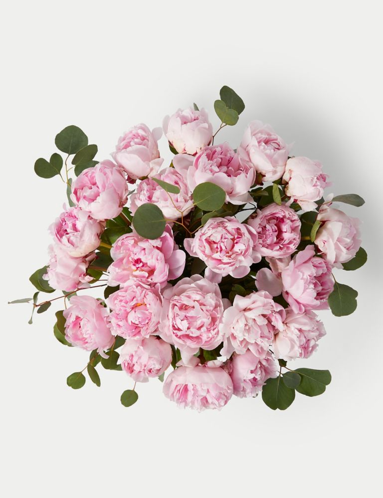 British Pink Peonies Flowers Bouquet 2 of 5