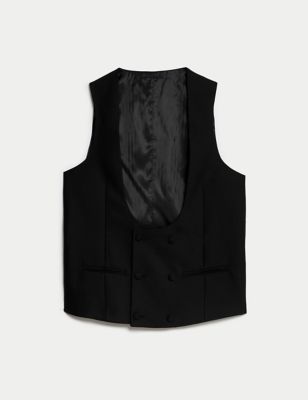 British Pure Wool Double Breasted Waistcoat Image 2 of 6