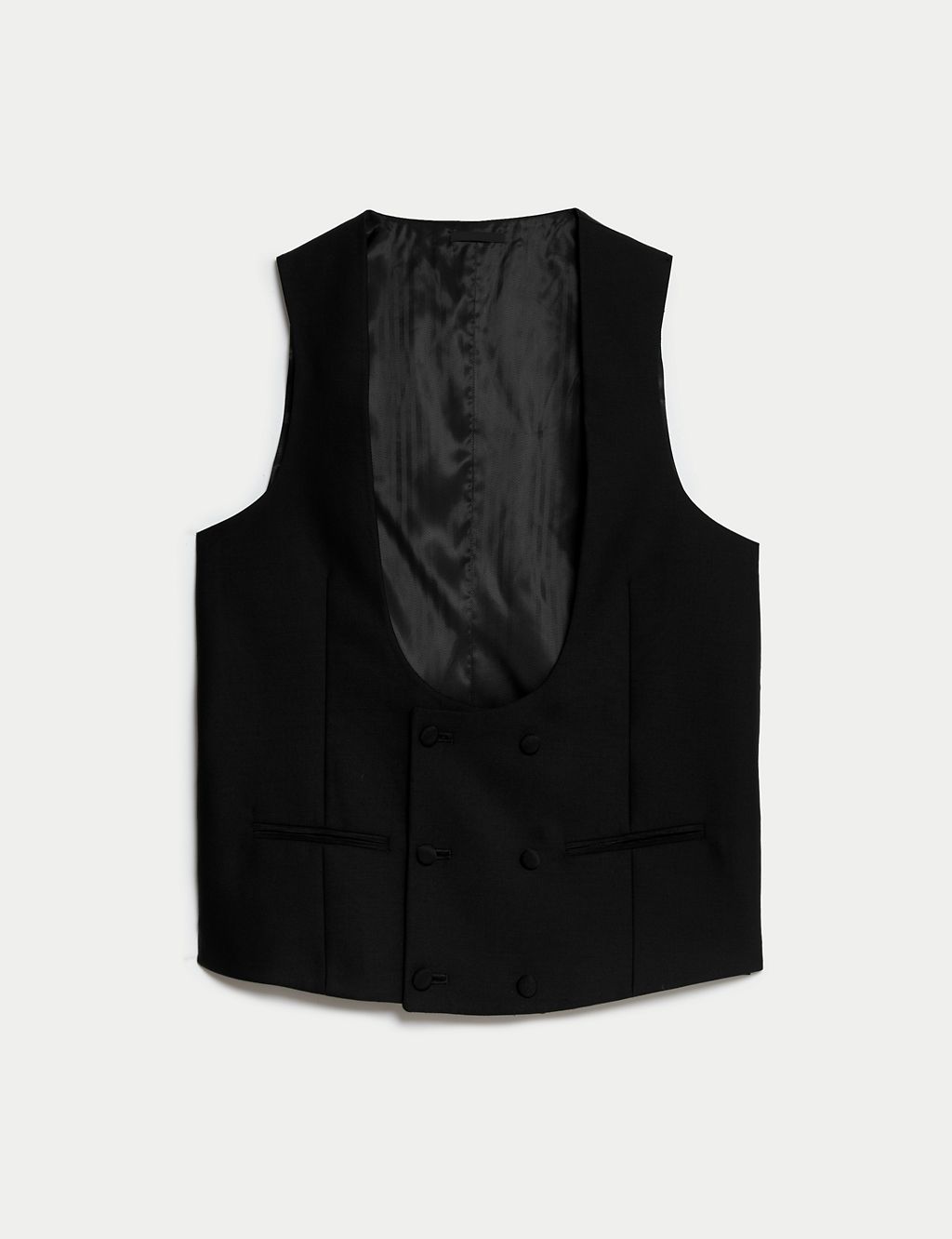 British Pure Wool Double Breasted Waistcoat 1 of 6