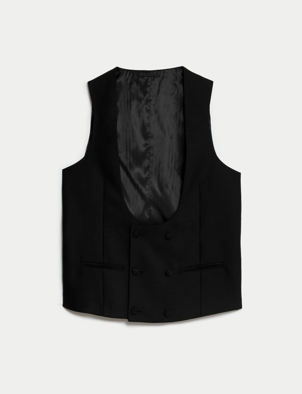British Pure Wool Double Breasted Waistcoat | M&S SARTORIAL | M&S