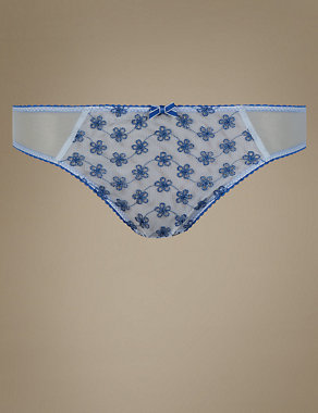 Broderie Low Rise Bikini Knickers Image 2 of 3