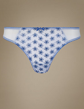 Broderie Panelled Thong Image 2 of 3