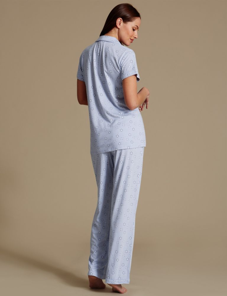 Broderie Print Short Sleeve Pyjama Set 3 of 6