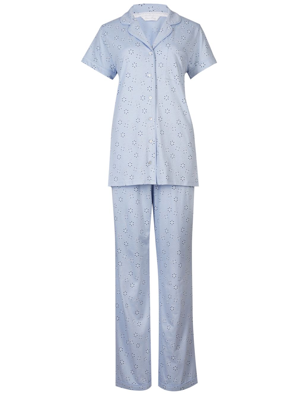 Broderie Print Short Sleeve Pyjama Set 5 of 6