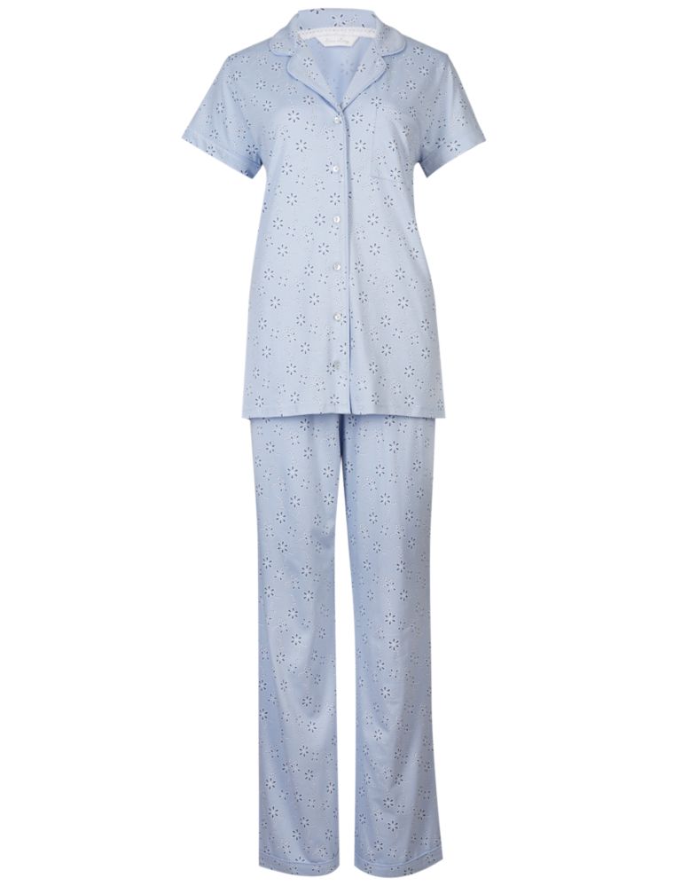 Broderie Print Short Sleeve Pyjama Set 5 of 6