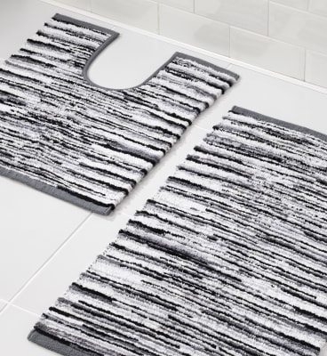Broken Stripe Bath & Pedestal Mats M&S