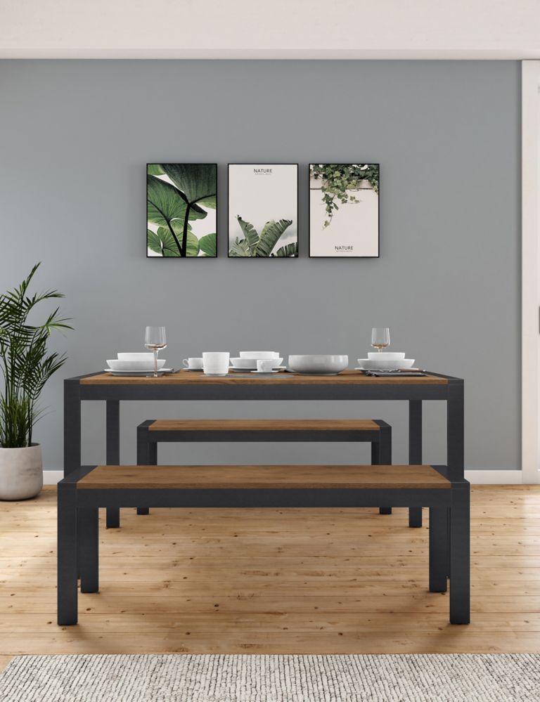 Brookland 6 Seater Dining Table With Benches | M&S