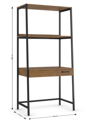 Brookland Ladder Desk M S, Argos Home Porto 2 Shelf Solid Wood Bookcase