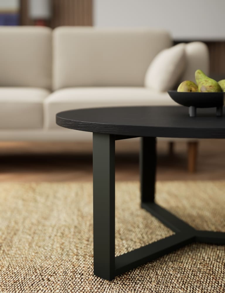 Timber and 2024 black coffee table