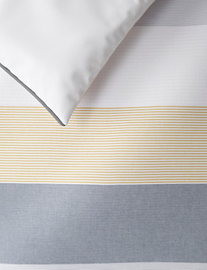 Brooklyn Pure Cotton Striped Bedding Set Image 2 of 4