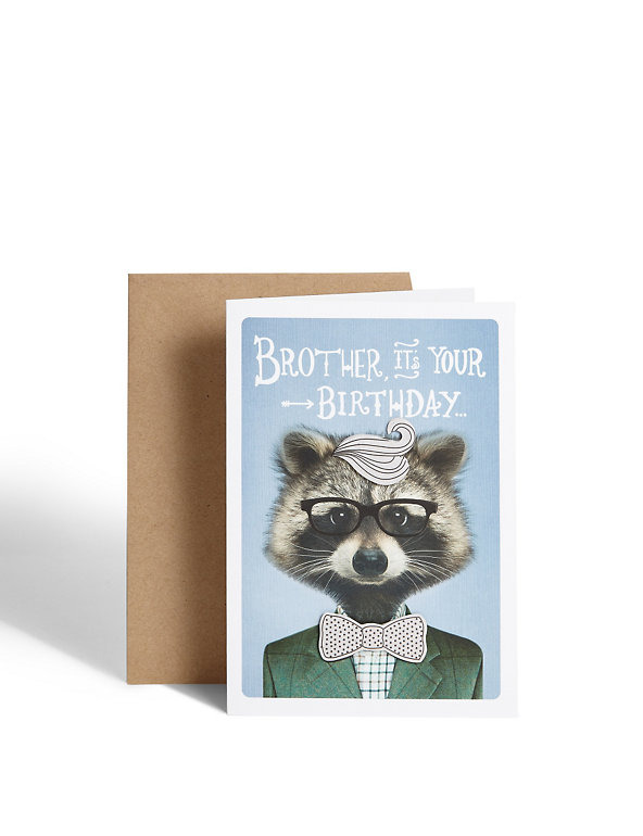 Brother Raccoon Birthday Card Image 1 of 2