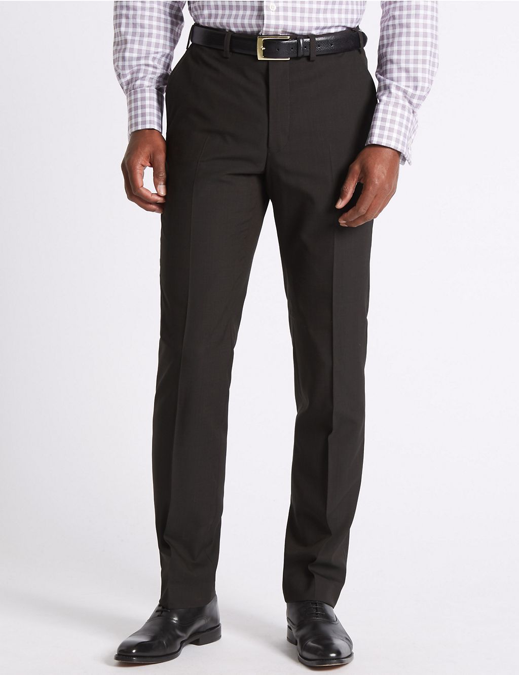 Brown Tailored Fit Trousers 3 of 5