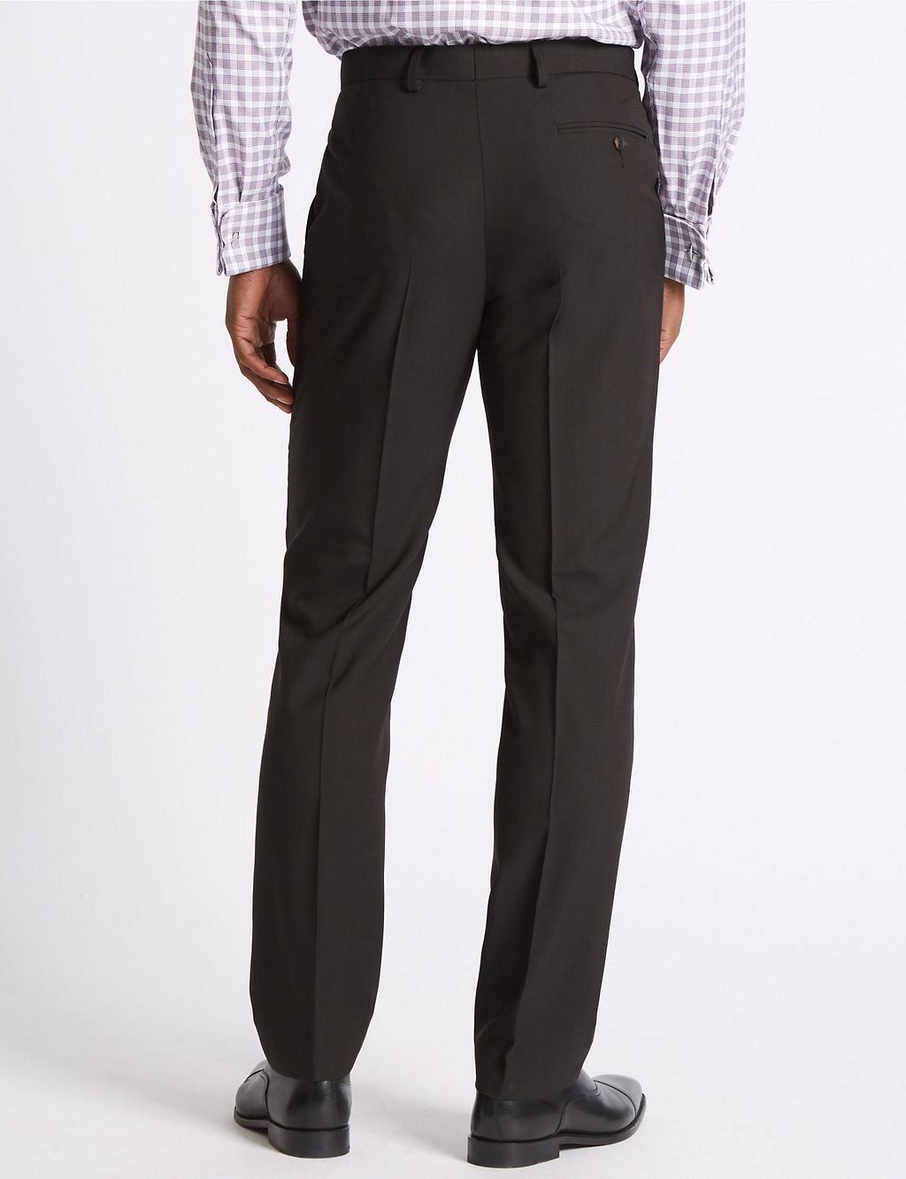 Brown Tailored Fit Trousers 4 of 5
