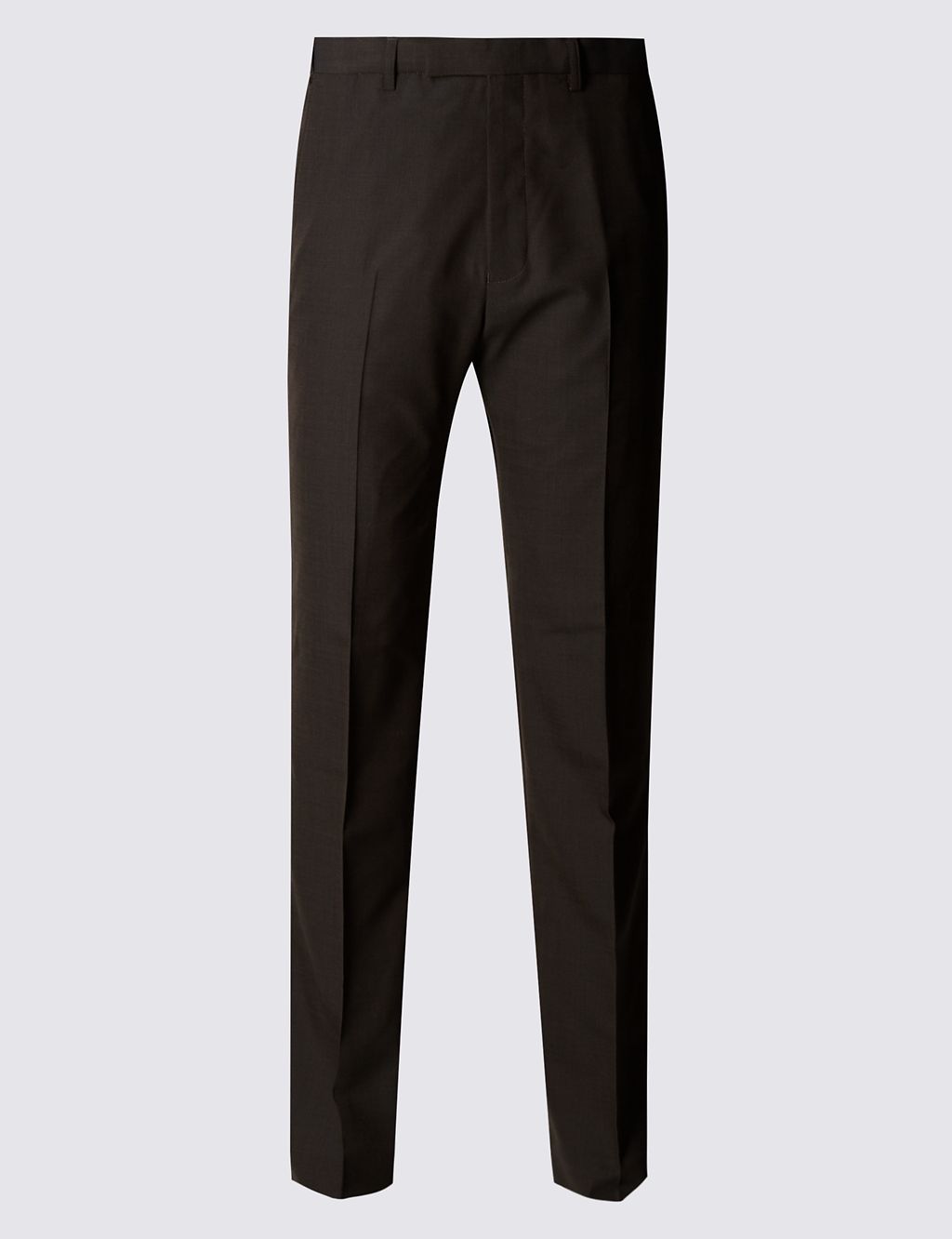 Brown Tailored Fit Trousers 1 of 5