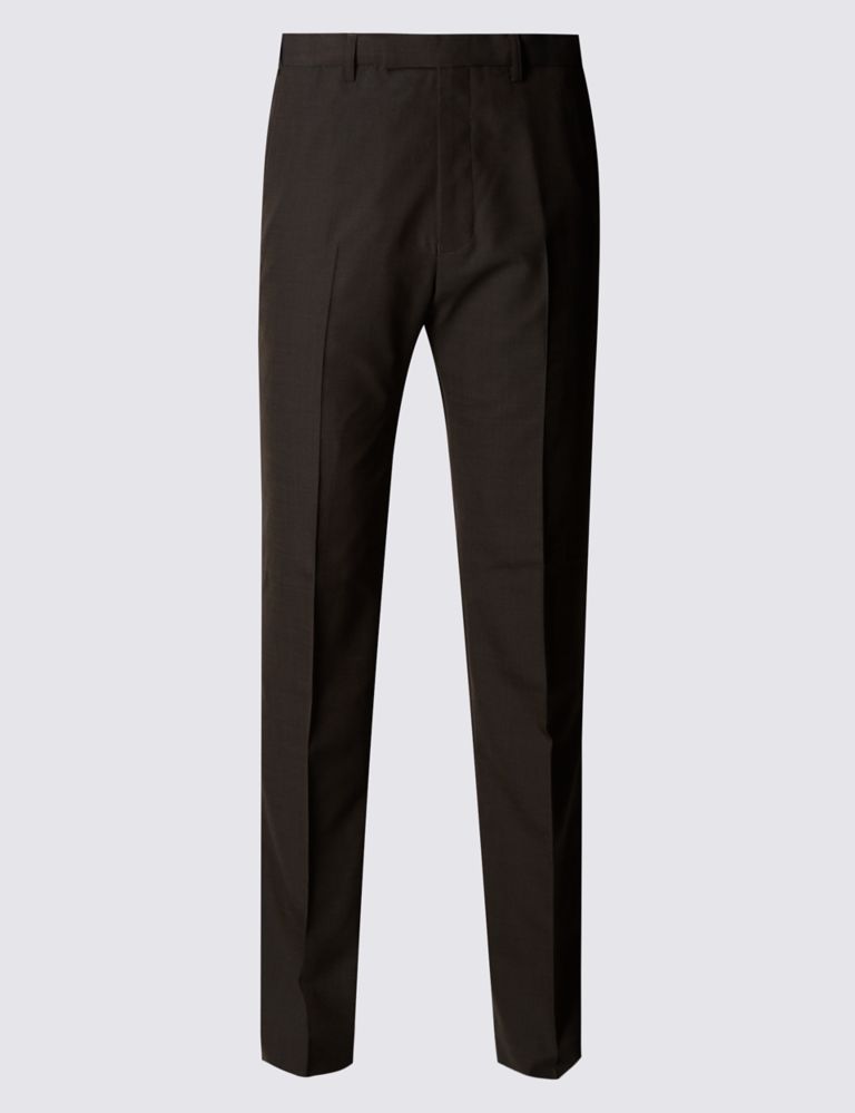 Brown Tailored Fit Trousers 2 of 5
