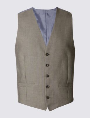 Brown Tailored Fit Waistcoat Image 2 of 4
