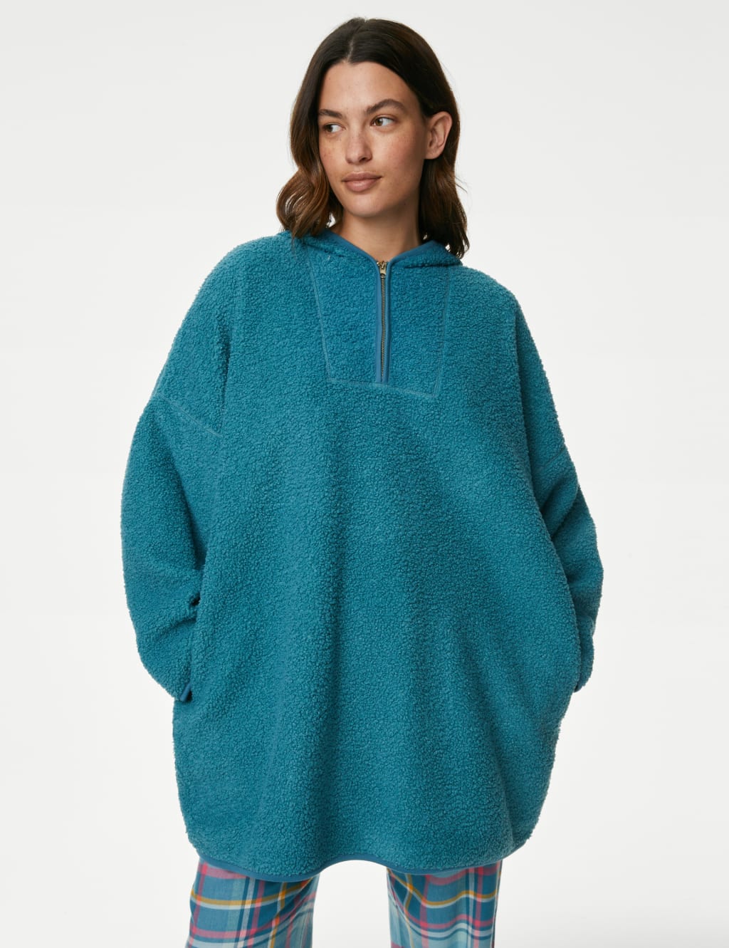 Brushed Back Hoodie M&S