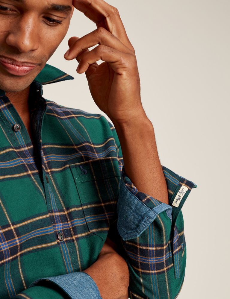Brushed Cotton Check Oxford Shirt 6 of 7