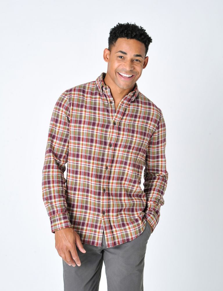 Brushed Cotton Check Shirt | Burgs | M&S