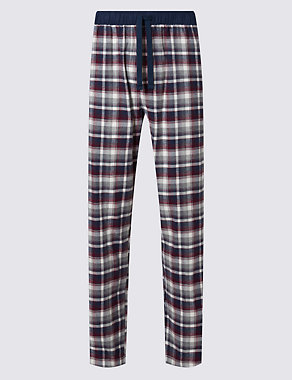 Brushed Cotton Checked Long Pant Image 2 of 4