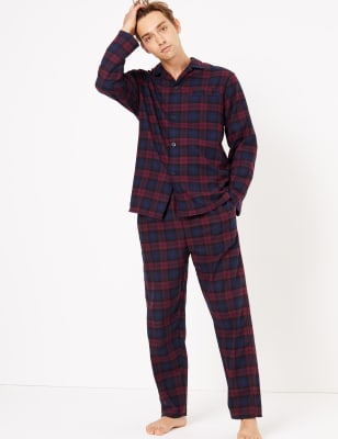 Brushed Cotton Checked Pyjama Set M S Collection M S