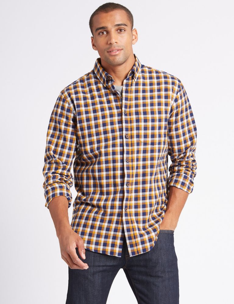 Brushed Cotton Checked Shirt 1 of 5