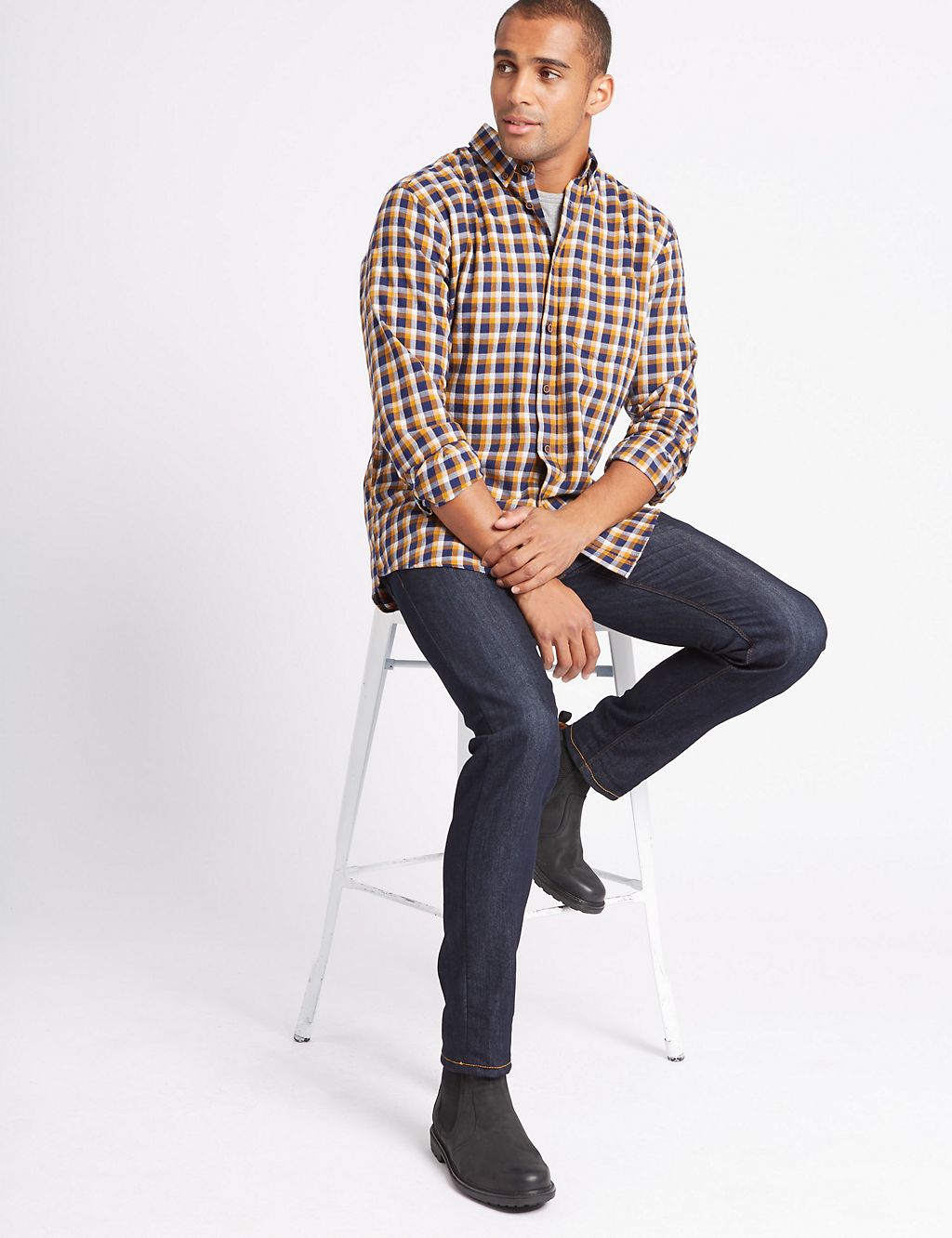 Brushed Cotton Checked Shirt 2 of 5