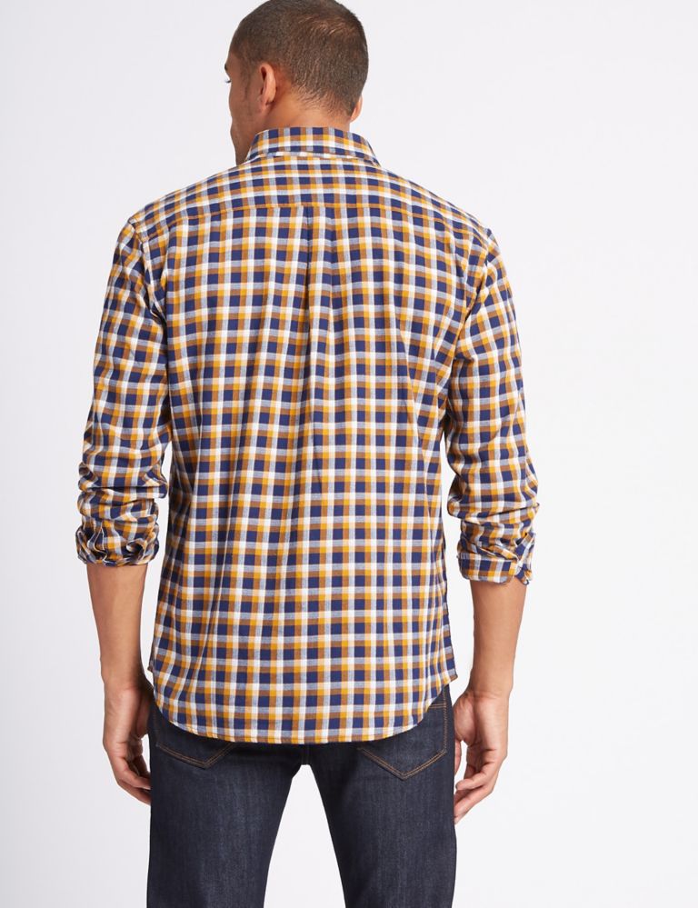 Brushed Cotton Checked Shirt 4 of 5