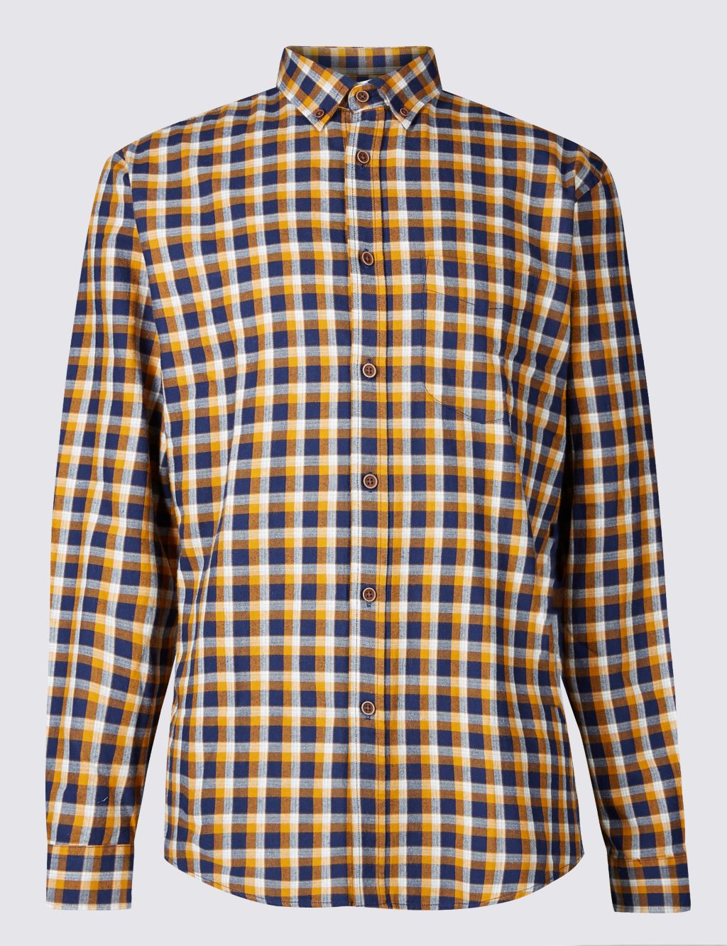 Brushed Cotton Checked Shirt 1 of 5