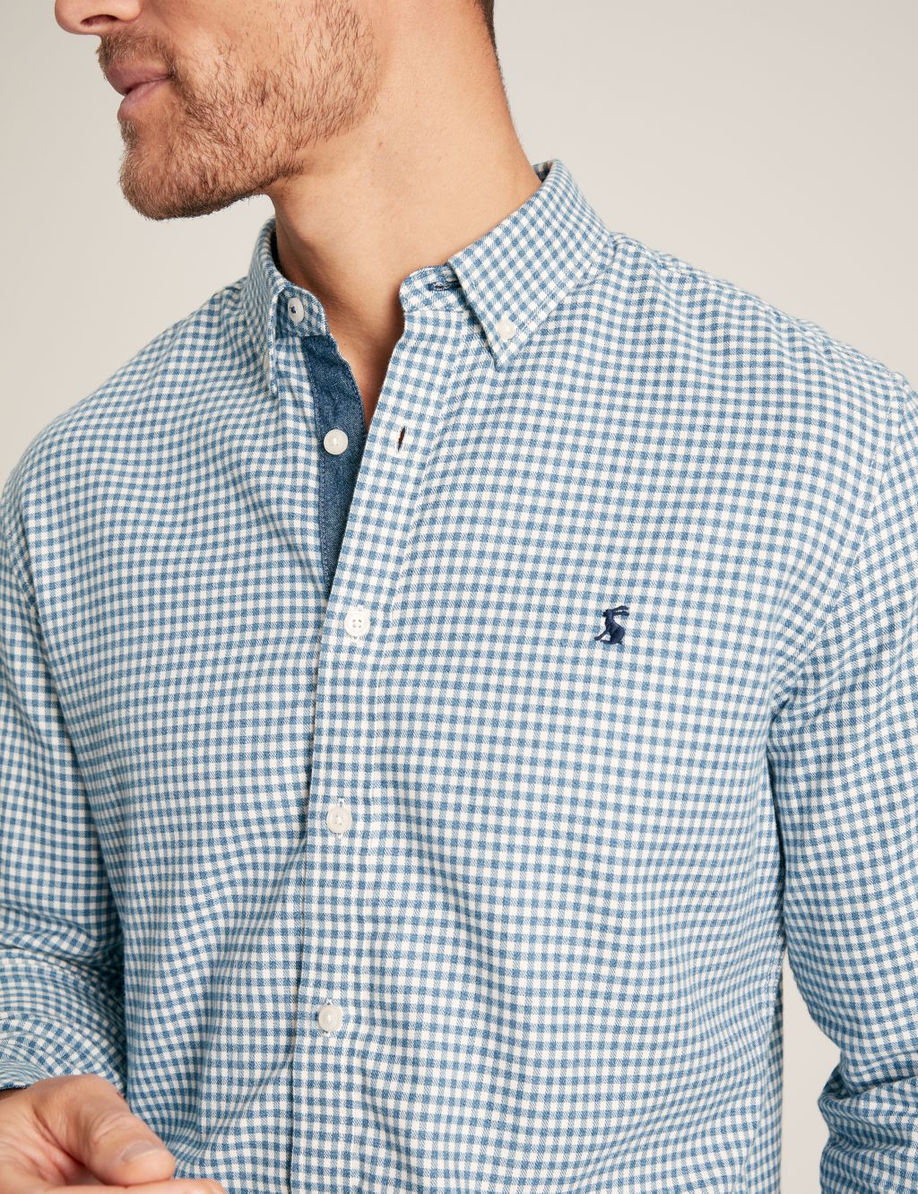 Brushed Cotton Gingham Check Oxford Shirt 7 of 7