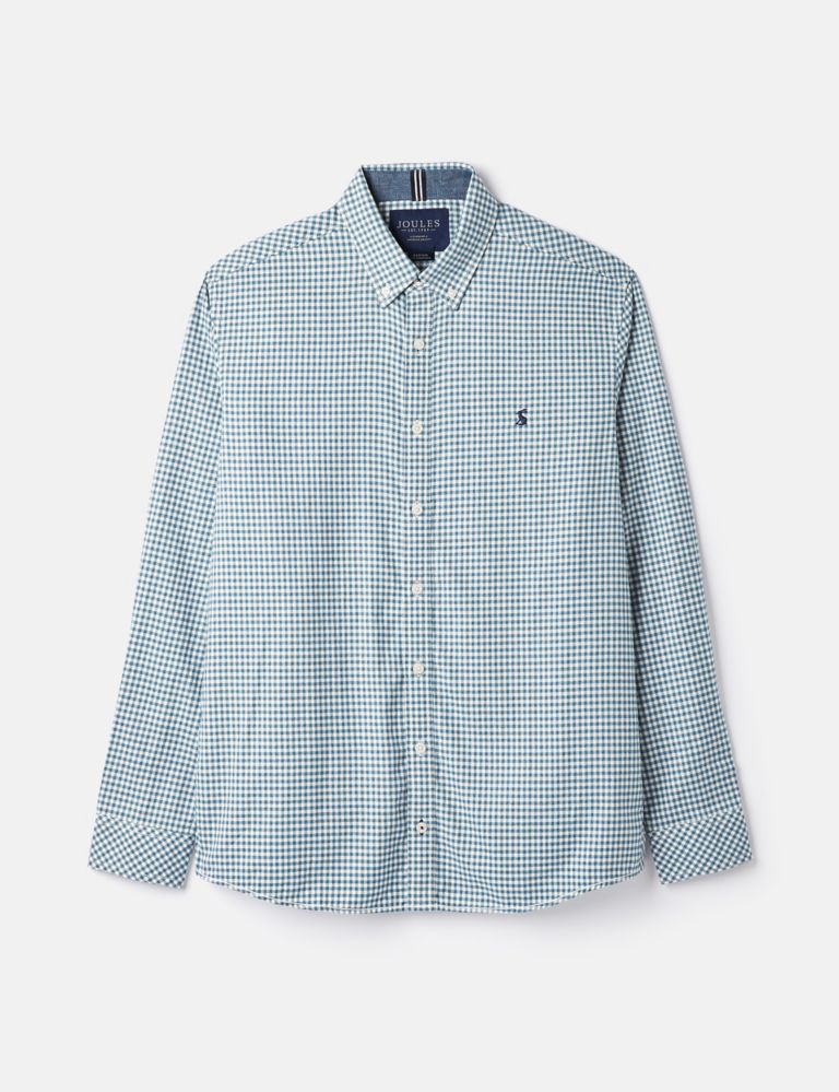 Brushed Cotton Gingham Check Oxford Shirt 2 of 7