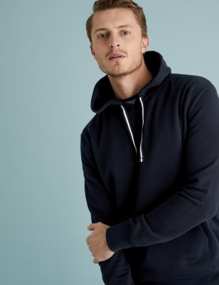 Brushed store cotton hoodie