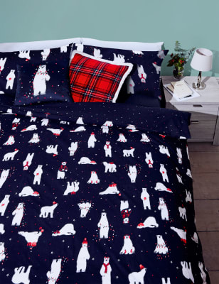 Brushed Cotton Polar Bear Bedding Set M S