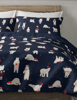 Brushed Cotton Polar Bear Bedding Set M S