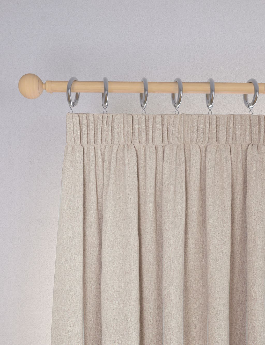 Brushed Pencil Pleat Blackout Temperature Smart Curtains 4 of 6
