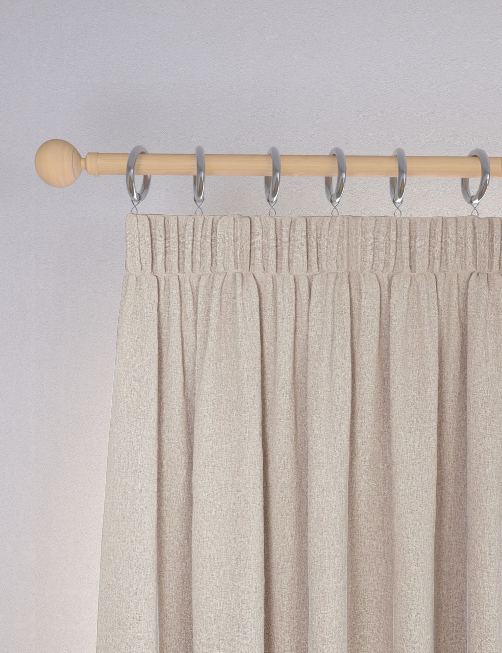 Brushed Pencil Pleat Blackout Temperature Smart Curtains 6 of 7