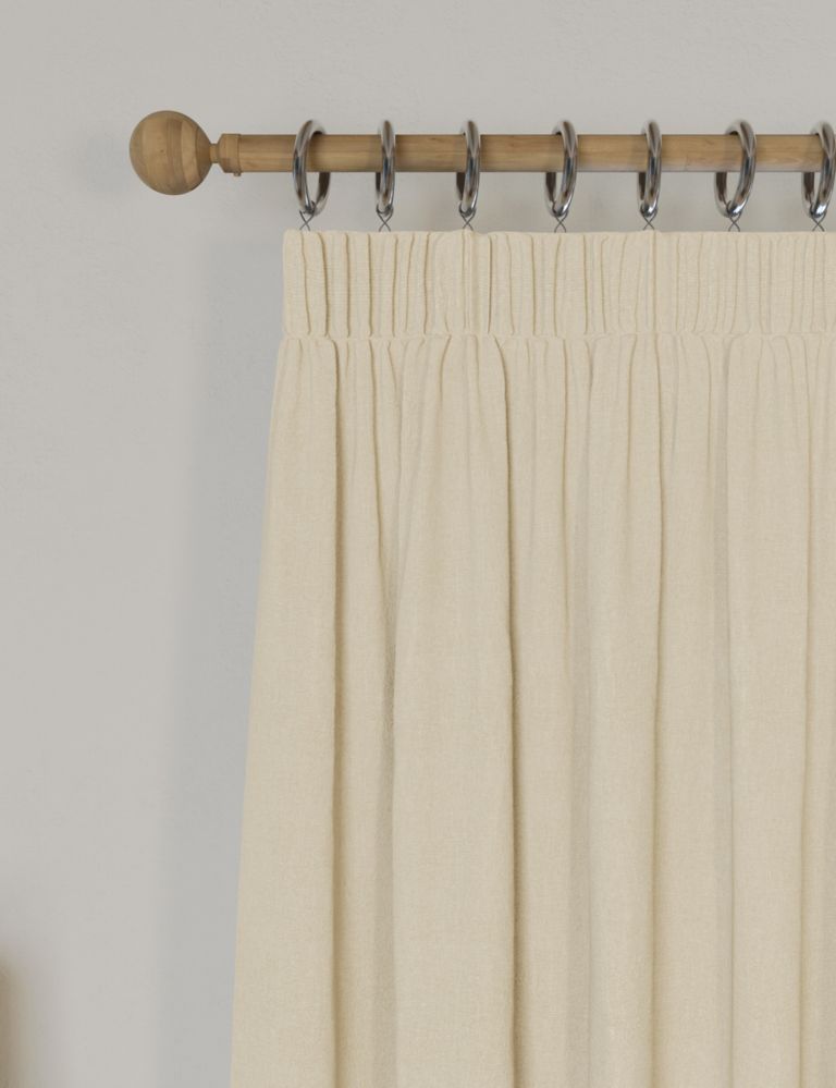 Brushed Pencil Pleat Blackout Temperature Smart Curtains 1 of 5