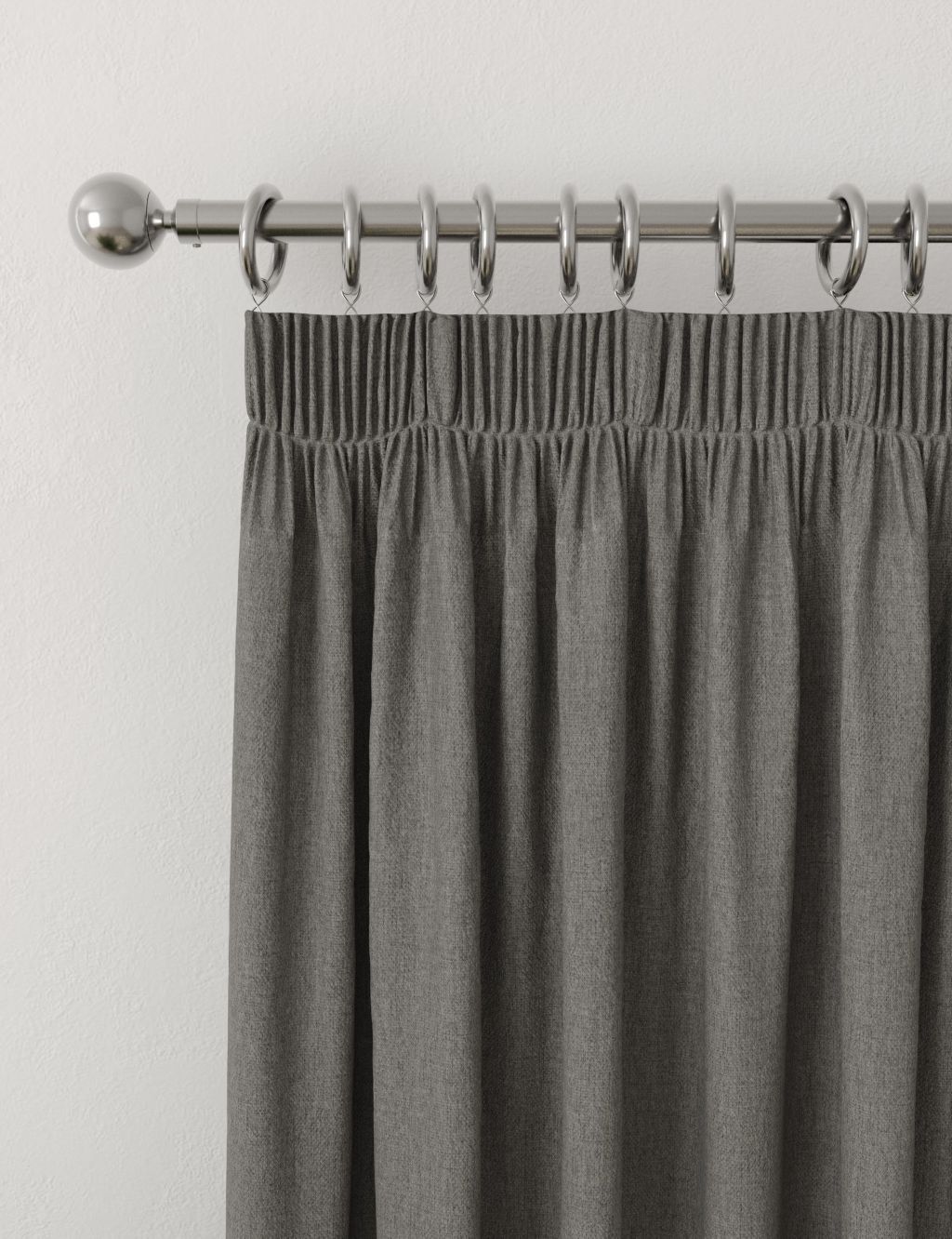 Brushed Pencil Pleat Blackout Temperature Smart Curtains 3 of 5