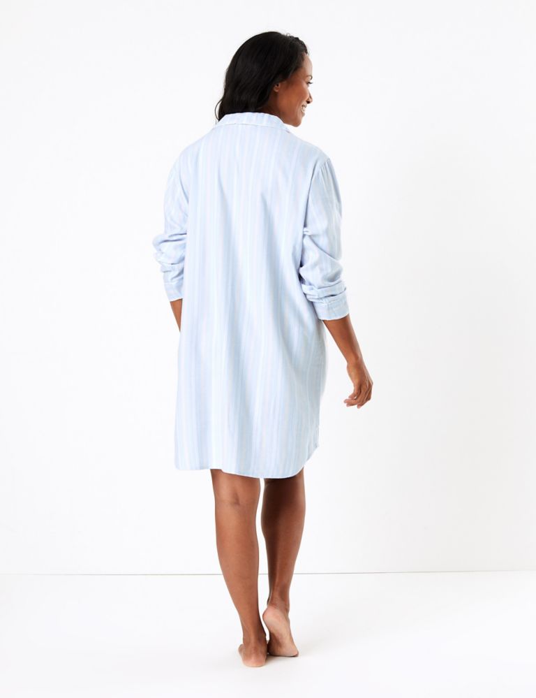 Brushed Striped Woven Nightshirt 4 of 5