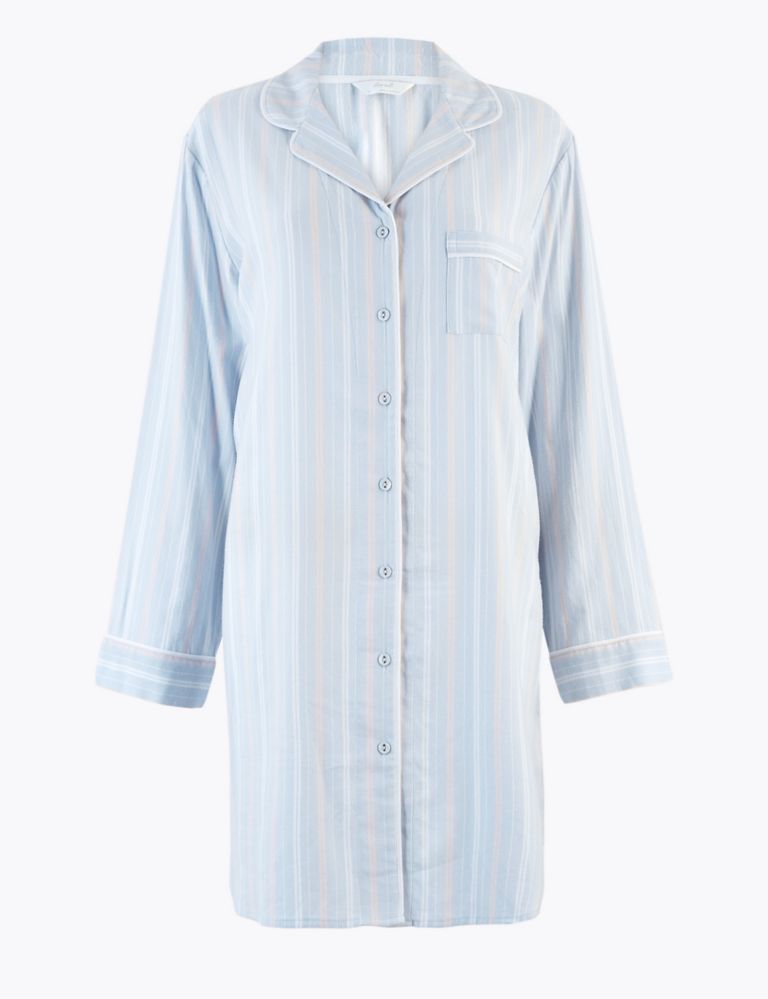 Brushed Striped Woven Nightshirt 2 of 5