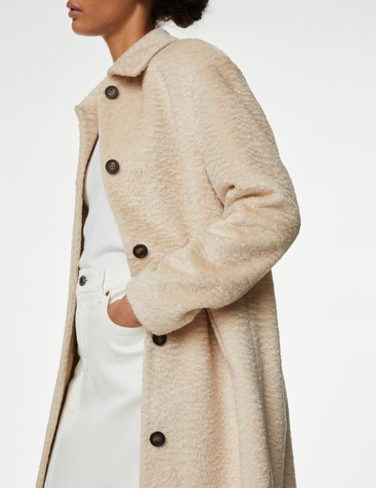 Brushed Textured Car Coat M S Collection M S