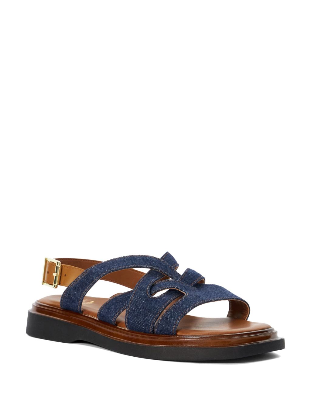 Buckle Ankle Strap Flat Sandals 1 of 5