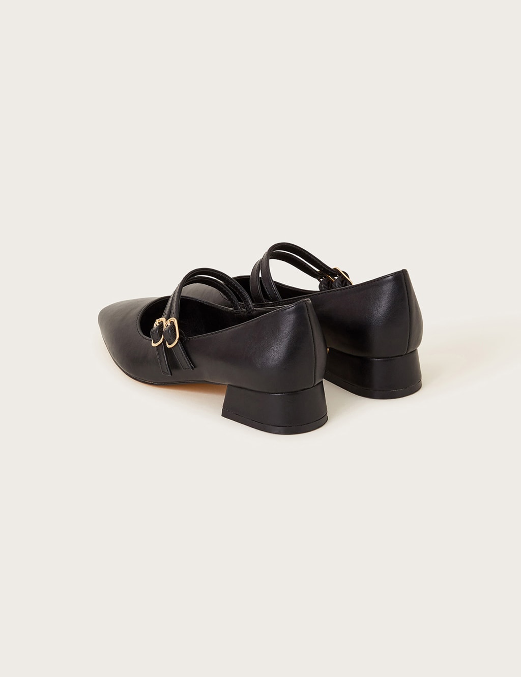 Black buckle block on sale heels