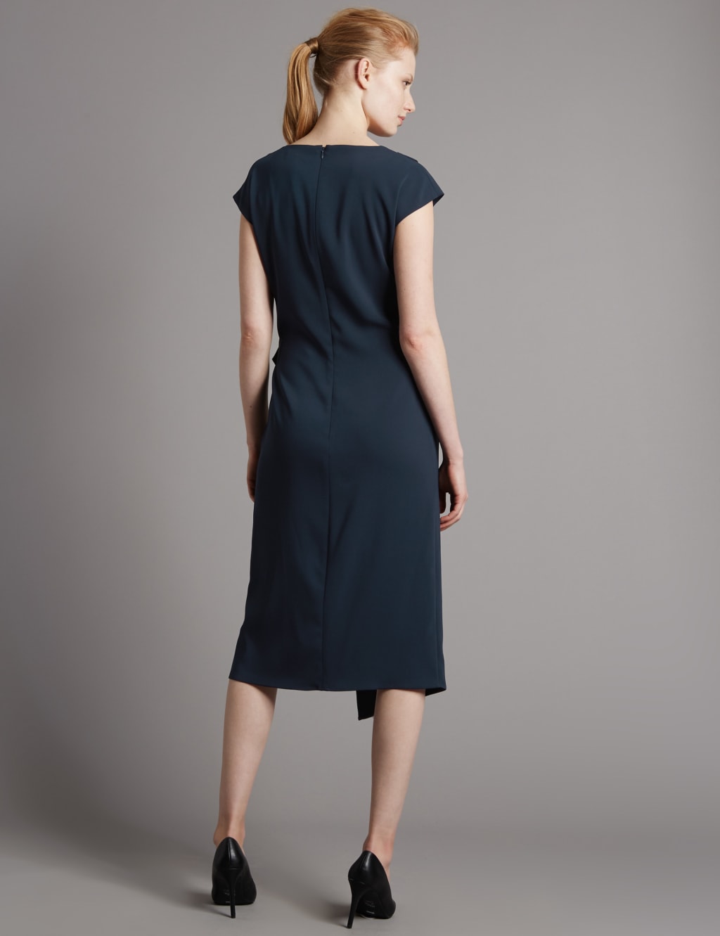 Buckle Cap Sleeve Shift Dress Autograph M&S