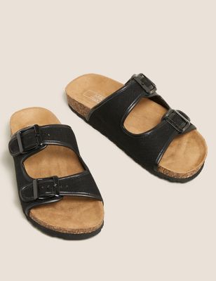 Buckle Flat Footbed Sandals Image 2 of 6